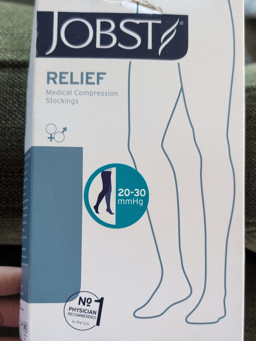 NEW Jobst Relief Waist-High Pantyhose Open Toe 20-30mmHg - Picture 2 of 11